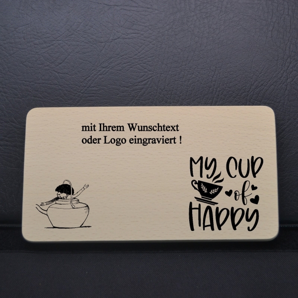 Breakfast board with the slogan "My Cup of tea